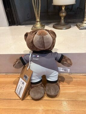 BMW Motorsport Plush Bear in Gray & White Racing Outfit (Brand New)